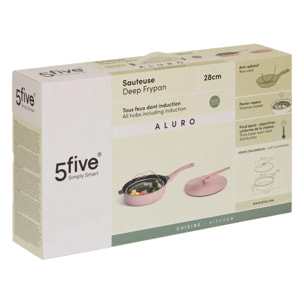 Sauteuse Aluro aluminium rose D28cm