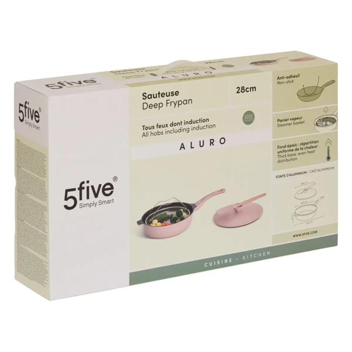 Sauteuse Aluro aluminium rose D28cm