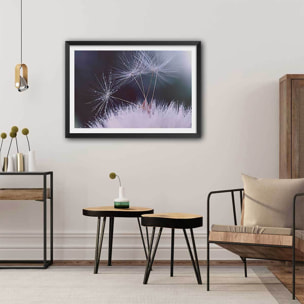 Affiche fleurs dandelion seeds Affiche + cadre en bois - Noir