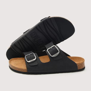 Sandalia Piel Bio Negro- Majestic