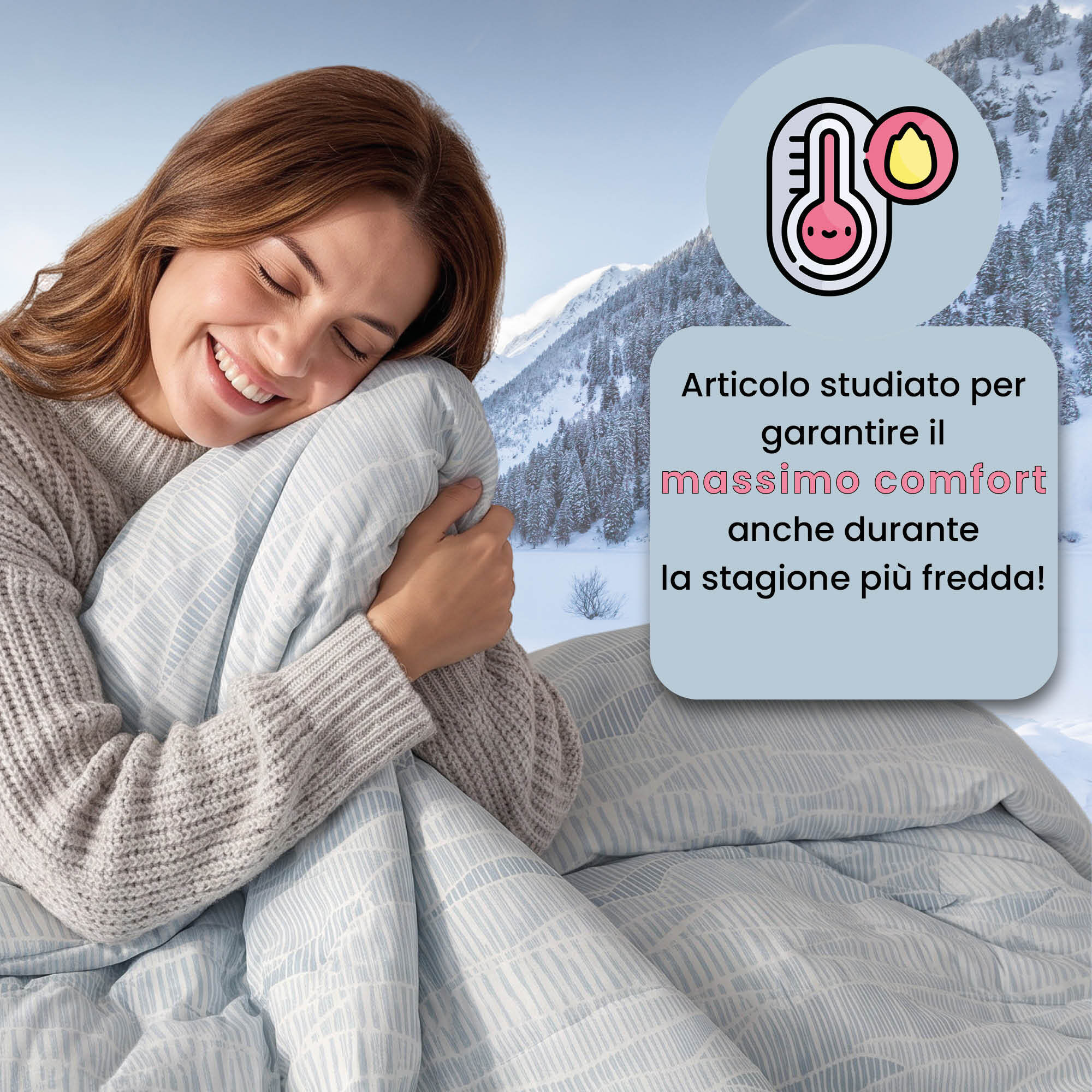 TRAPUNTA INVERNALE KARMA - 300 gr - 100% Microfibra - Made in Italy