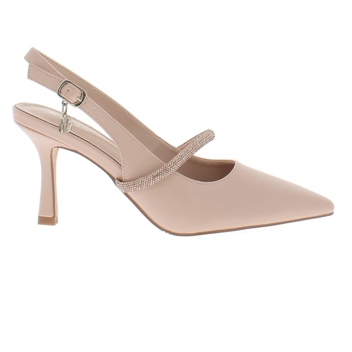 Marina Galanti Scarpe Donna Decollete Slingback Jewel Heeled 80 MG 1A132 Nude
