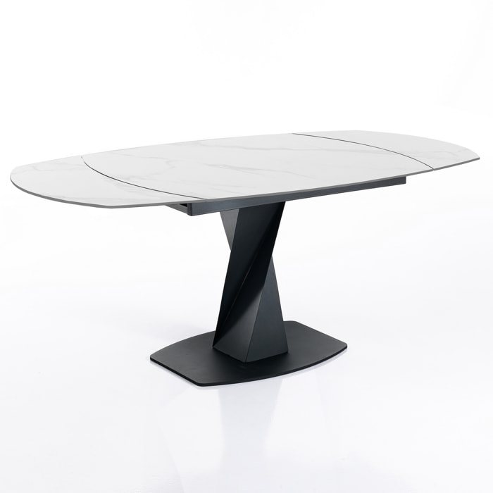 Tomasucci Table extensible TWISTED MARBLE Blanc