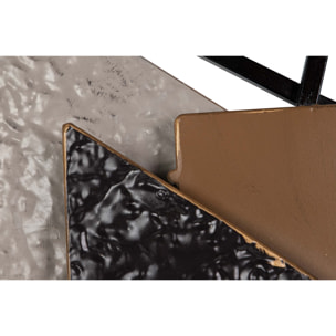 Adorno Pared Metal Gris Marron 58x5x90 Cm