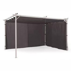 Rideau universel pour pergola Izifix - Gris