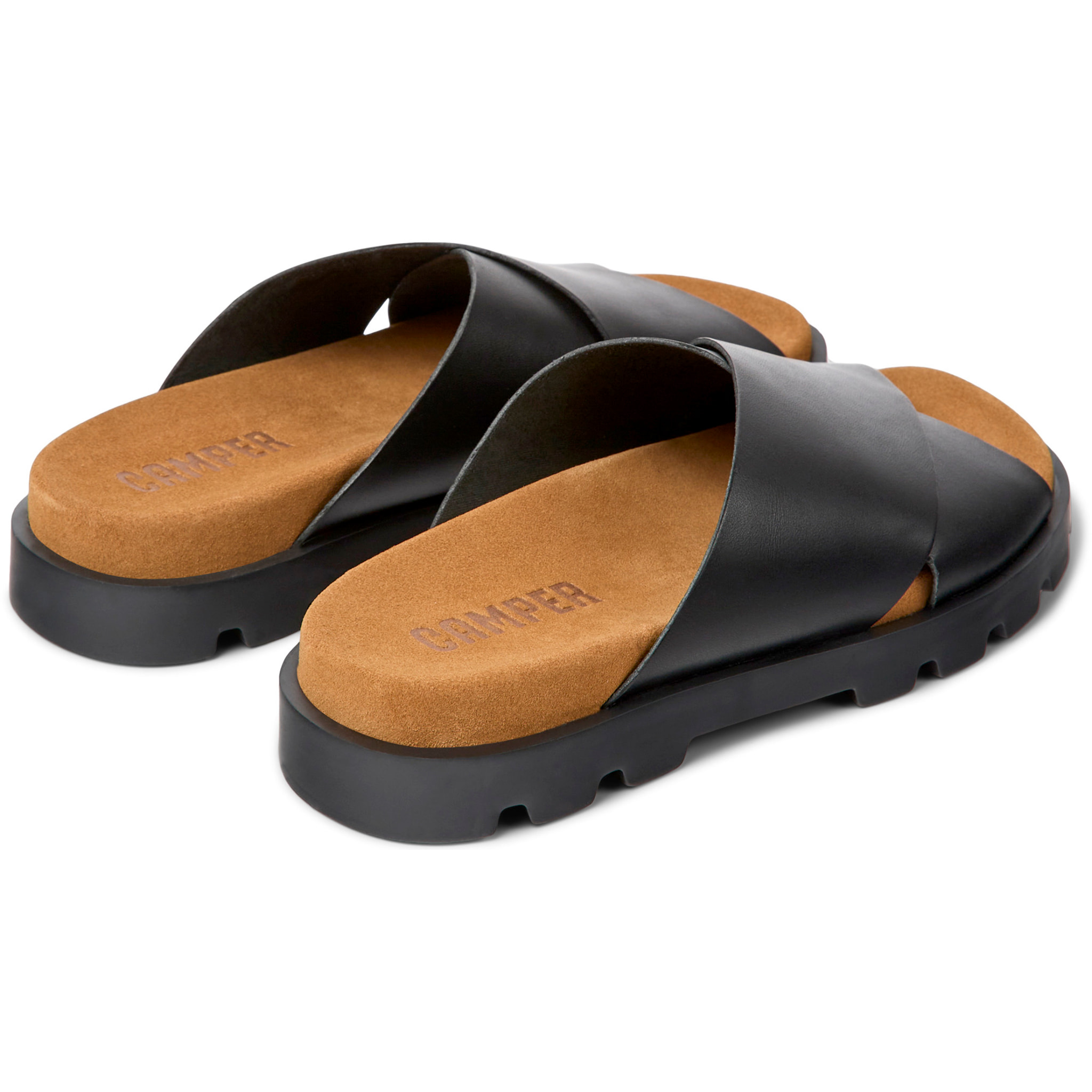 Sandalias - CAMPER Brutus - Negro - Cuero liso