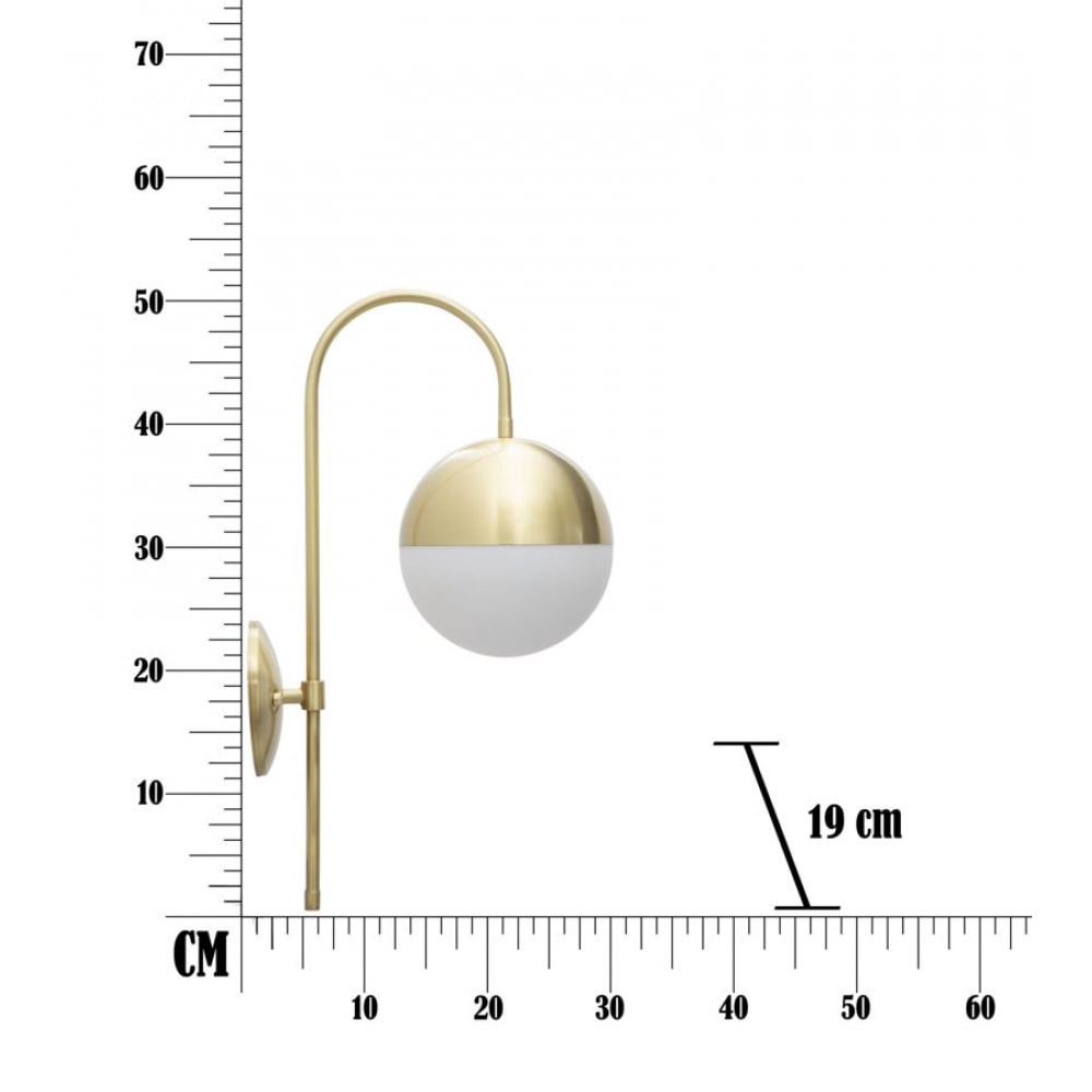 LAMPADA DA MURO GLAMY STREET CM 19x31x51