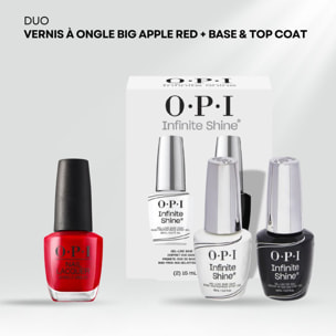 Duo Infinite Shine - Base et Top Coat Duo Pack - 30ml Big Apple Red - Vernis à ongles Nail Lacquer - 15 ml