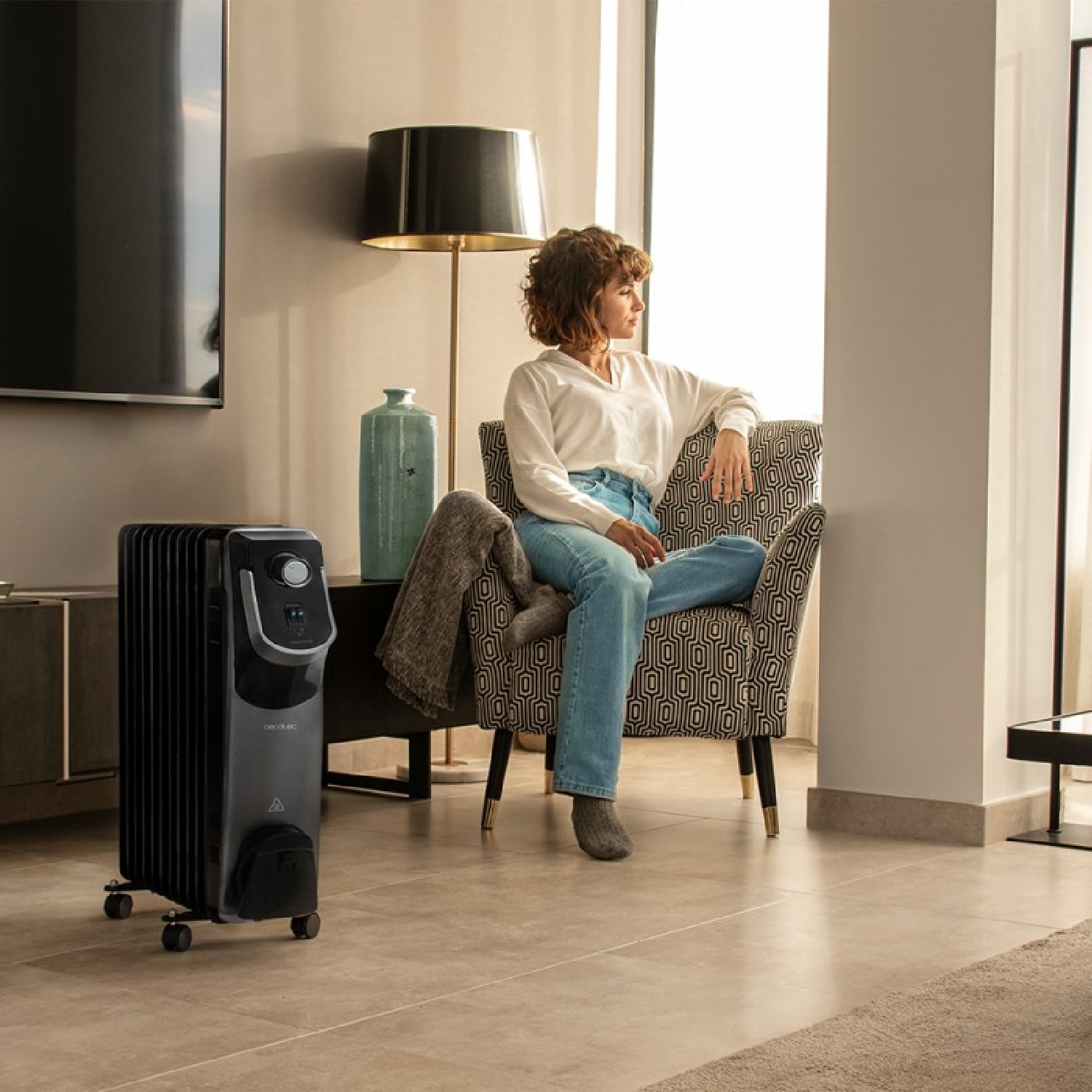 Cecotec Radiador de aceiteReadyWarm 11000 Space 360 Black