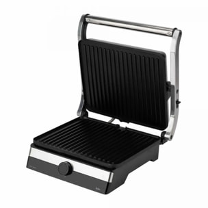 Parrilla eléctrica grill JATA JEGR1596 con placas rayadas (29 x 23,6 cm) antiadherentes. 2000 W