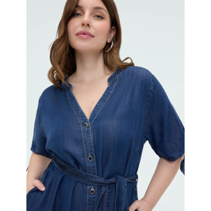 Fiorella Rubino - Vestito chemisier in TENCEL™ - Blu