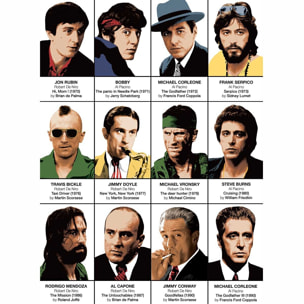 Affiche - Al Pacino and Robert de Niro - Olivier Bourdereau