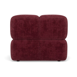 Grace - module d'assise sans accoudoir en velours texturé - Prune