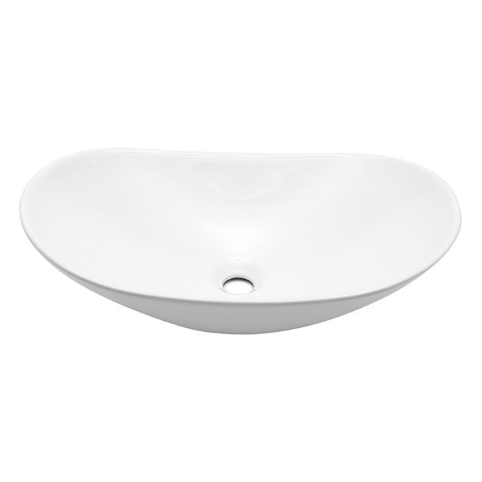 Vasque à poser Infinitio 61,5 x 36 x 15,5 cm, sans trop-plein, blanc brillant (SATINF61536)