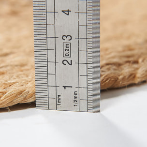 Tapis jute fait main motif géométrique JEDU