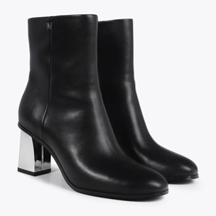 Stivaletto con Tacco Effetto Metallico