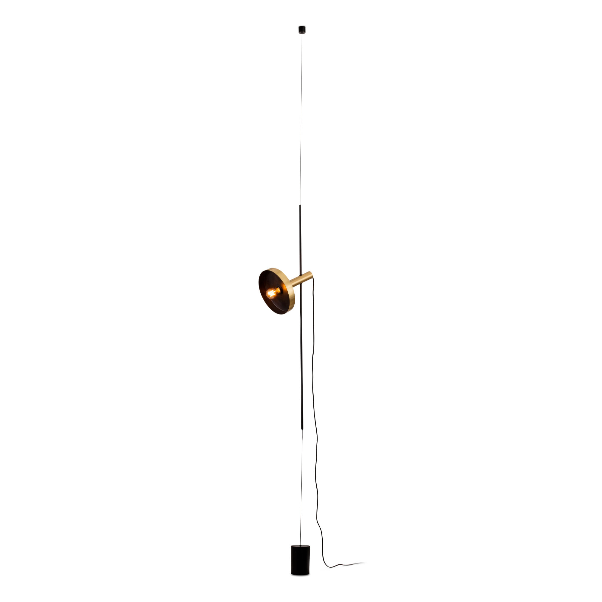 WHIZZ Lampe suspension/lampadaire or/noire