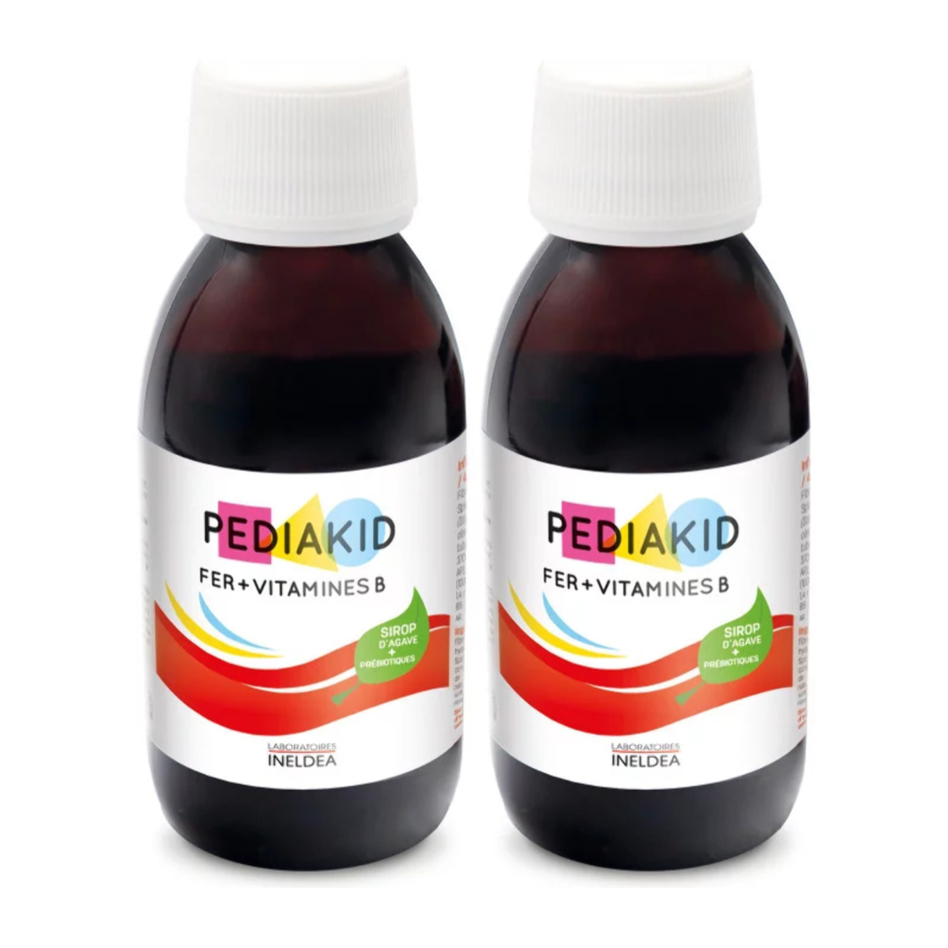 PEDIAKID - Complément Alimentaire Naturel Pediakid Fer + Vitamines B - Formule Exclusive au Sirop d'Agave - Optimise les Apports en Fer - Contribue à Réduire la Fatigue - Lot de 2 Flacons 125ml