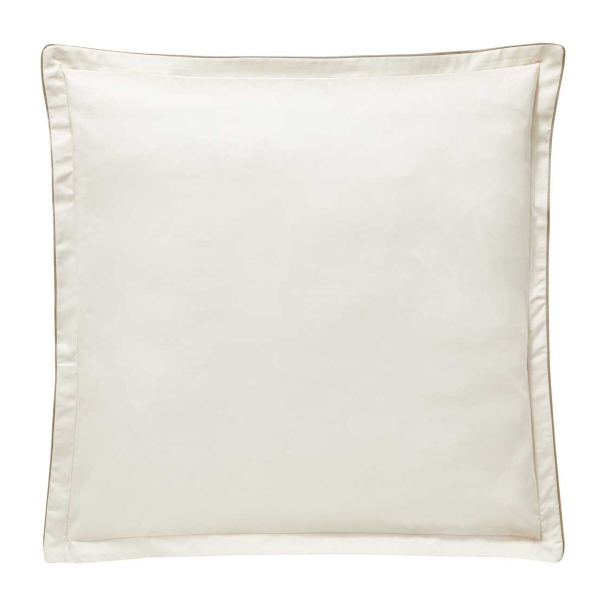Taie d'oreiller imprimée en satin de coton bio, BLOSSOM, Beige Lune