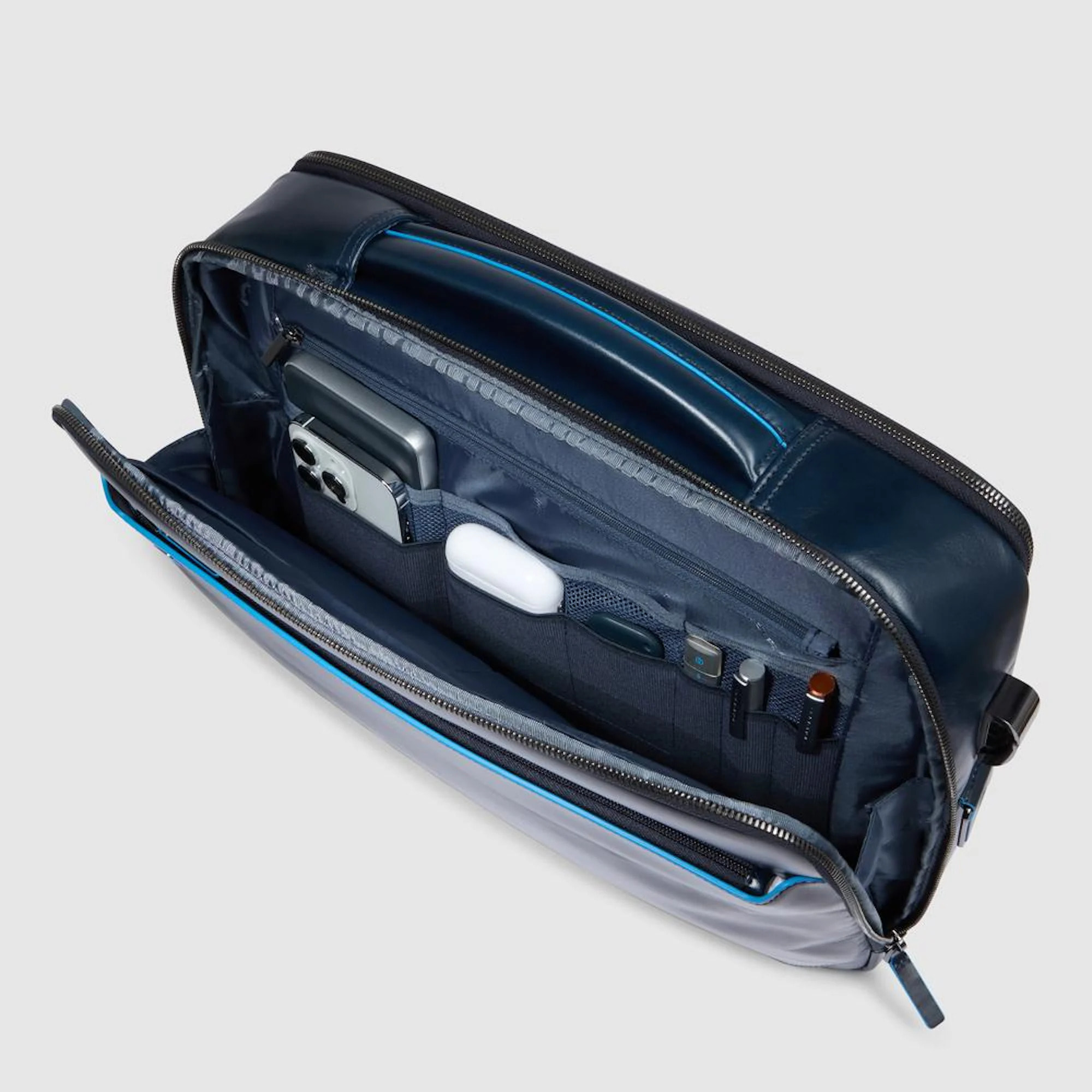 Piquadro Borsa porta pc e iPad®Pro 12,9” in pelle personalizzabile con protezioni antiurto e RFID