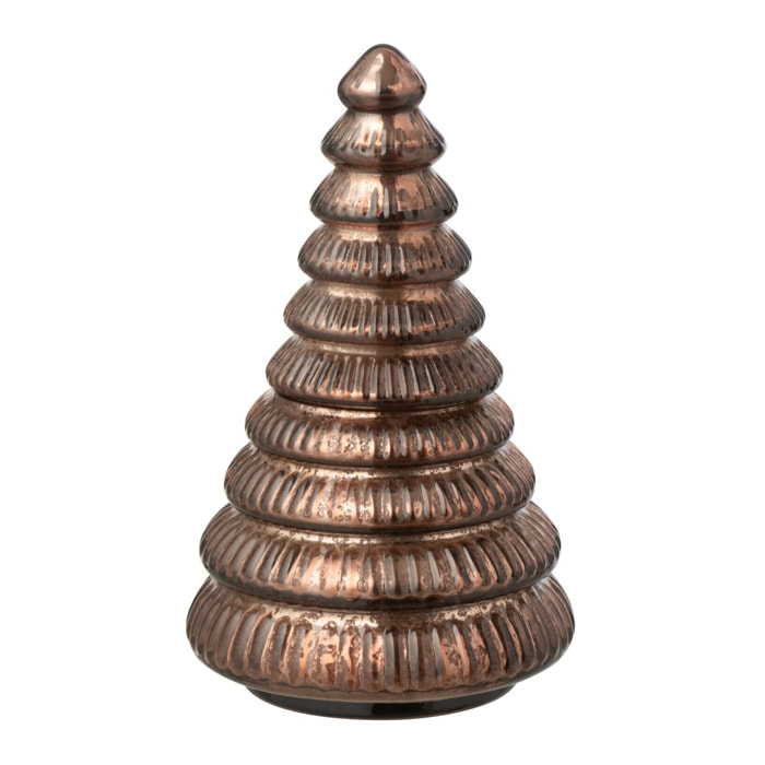 J-Line bougie parfumée Arbre Cotelé - verre - marron - small