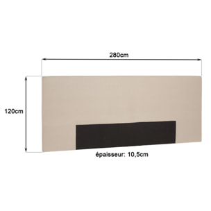 ARTHUR - Tête de lit rembourrée pour lits 160/180cm couleur lin