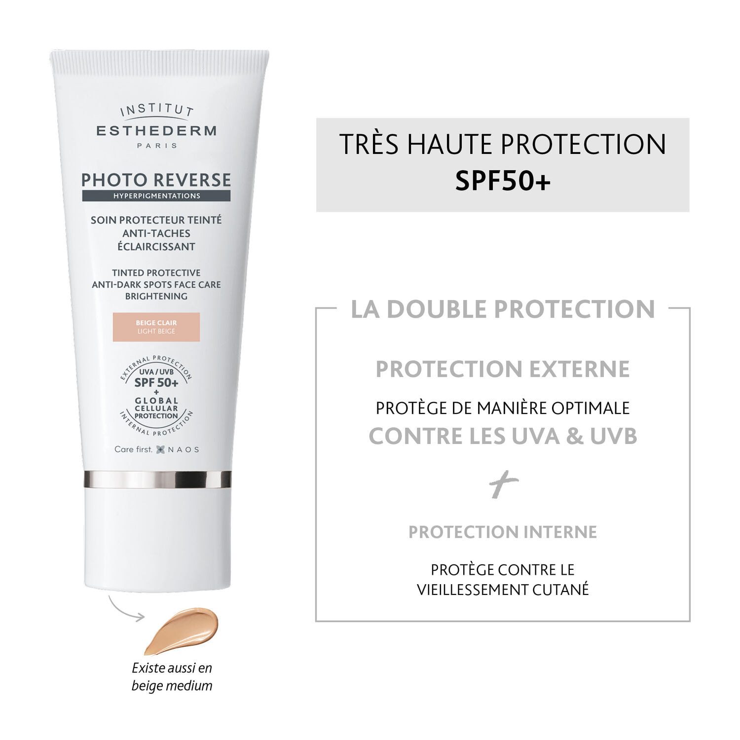 Photo Reverse - Soin Protecteur Éclaircissant Anti-Tâches - Teinté Beige Clair 50 ml