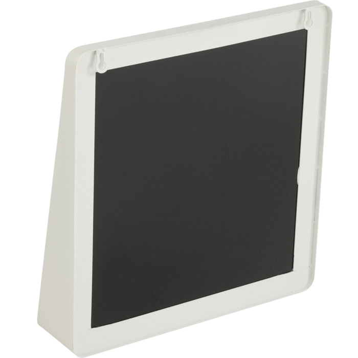 J-Line miroir Carré - métal/verre - blanc - 38 x 41 cm
