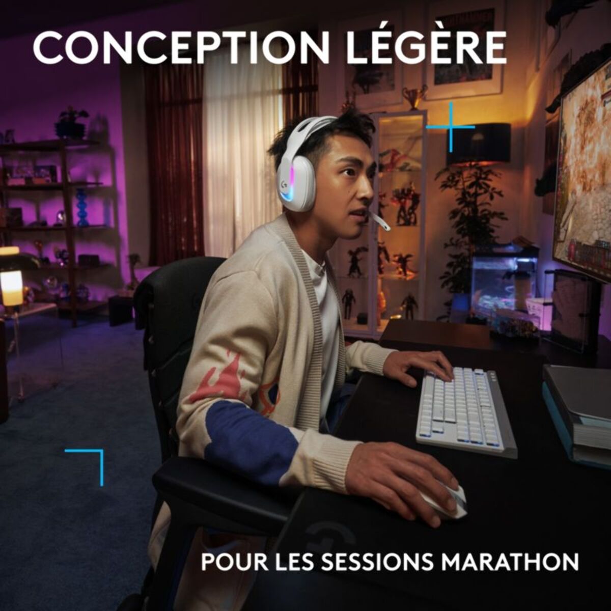 Casque gamer LOGITECH G522 LIGHTSPEED Blanc