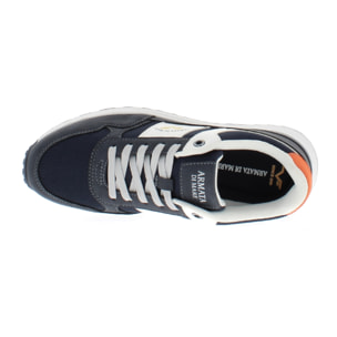 Armata di Mare Scarpe Uomo Sneakers Casual Stringate con Soletta Rimovibile in Memory Foam AMU S24L511 Navy Orange