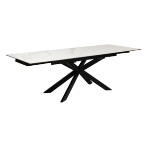Table à manger extensible "Boot" blanc 160x90x76cm