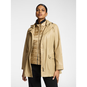 Elena Mirò - Parka layering con cappuccio - Marrone