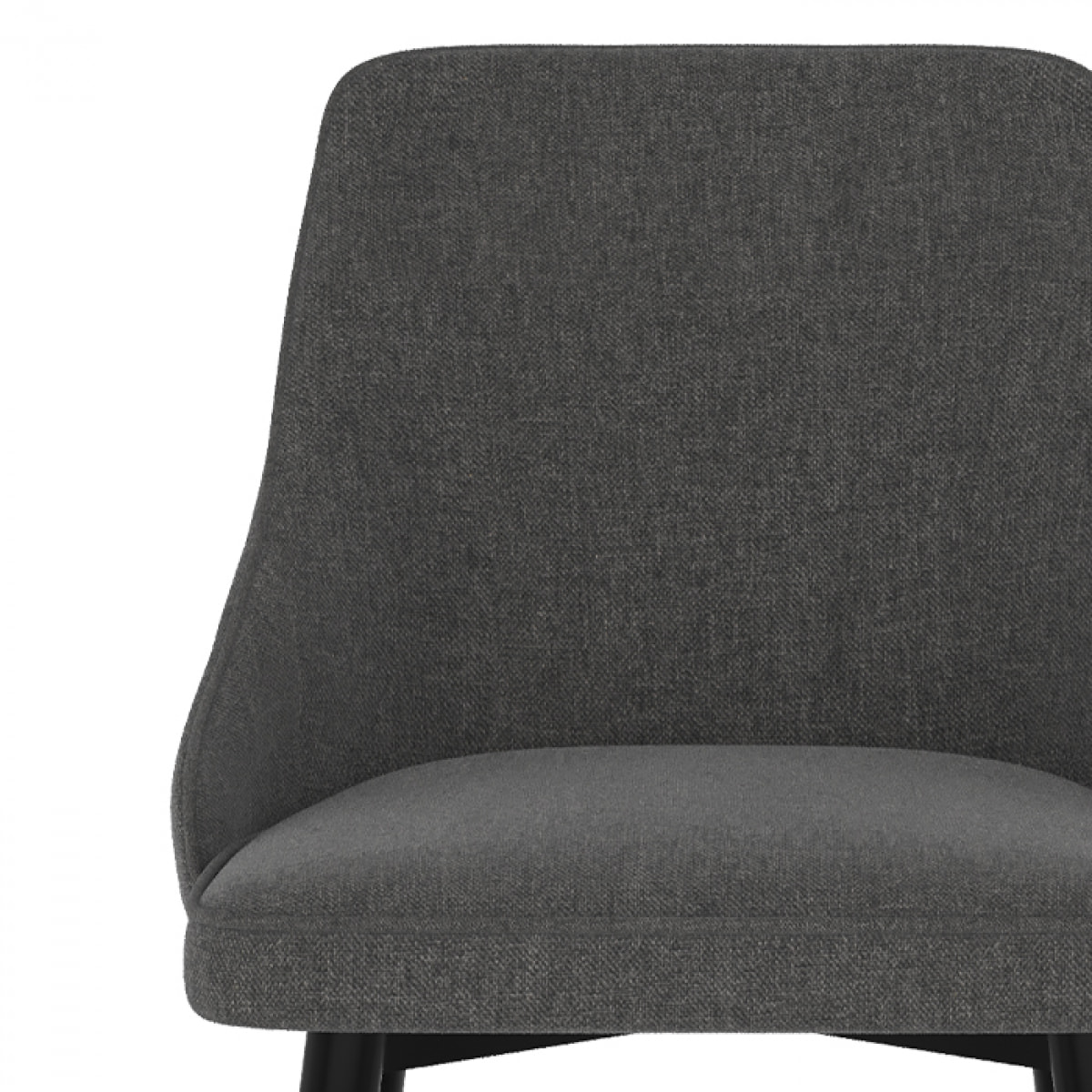 Lot de 2 chaises pour îlot central 66,5 cm en tissu gris foncé - Pipo