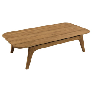 COLINE - Table basse de jardin 130x70cm en bois de teck recyclé