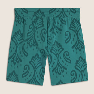 Bermuda in jersey con stampa floreale