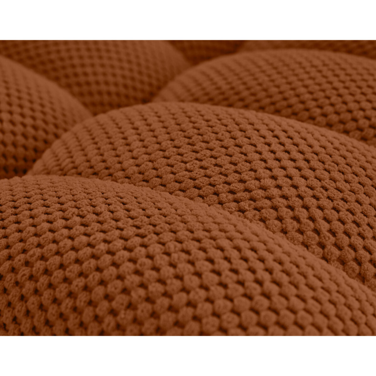 Ellie - module d'assise sans accoudoir 2 places en velours texturé - Terracotta
