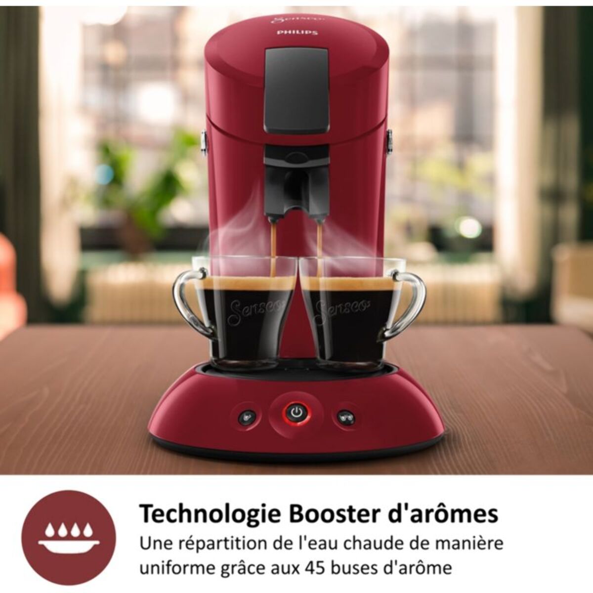 Senseo PHILIPS senseo original plus CSA210/91 rouge