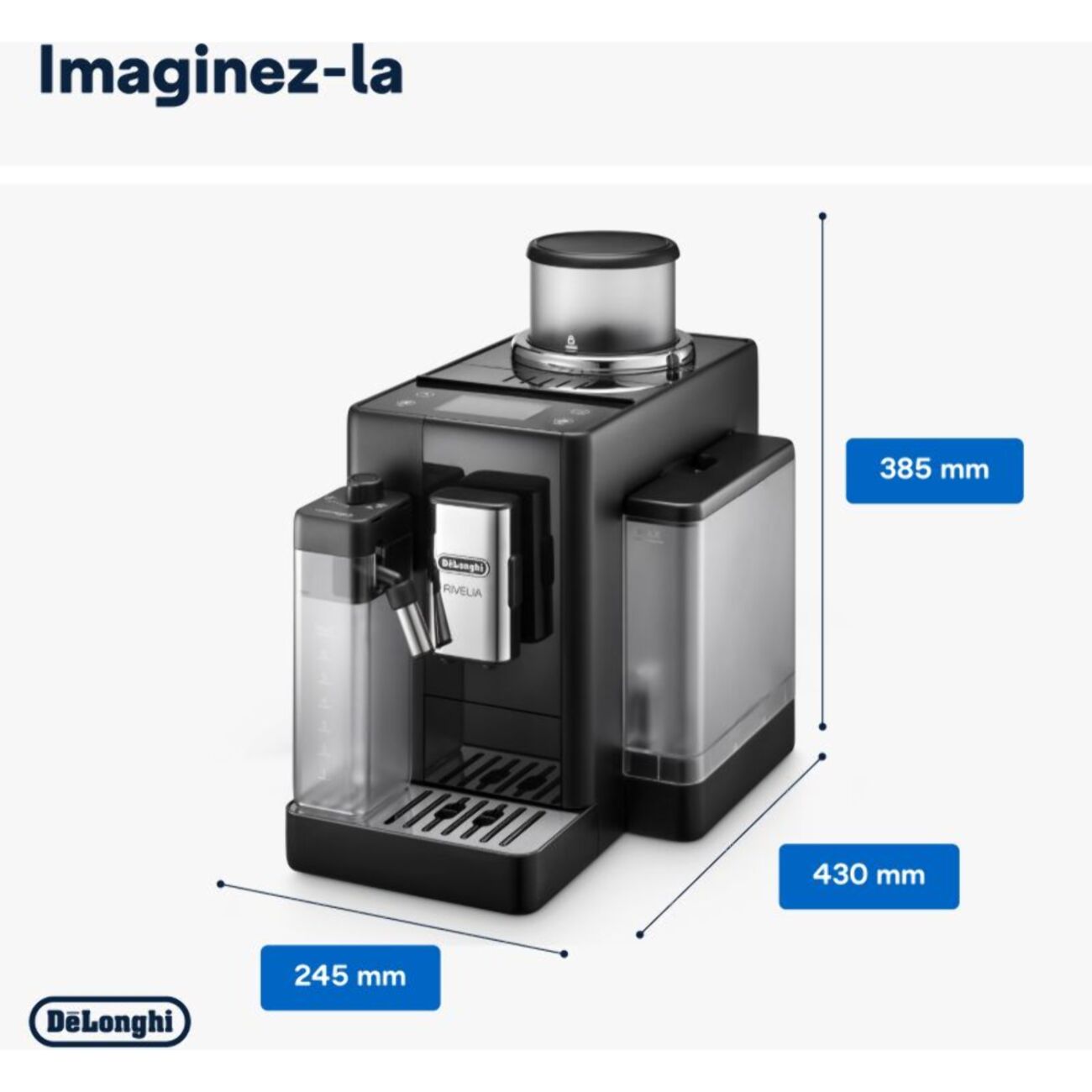 Expresso Broyeur DELONGHI FEB4455.B Rivelia Latte Noire