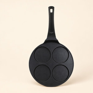 Poêle à pancake 26cm en aluminium noire - tous feux