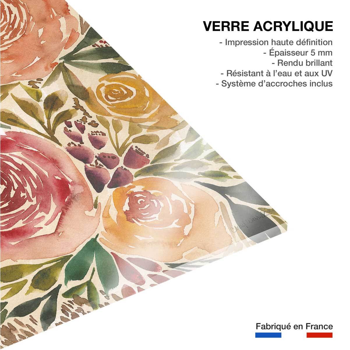 Tableau roses merveilleuses Tableau plexiglas