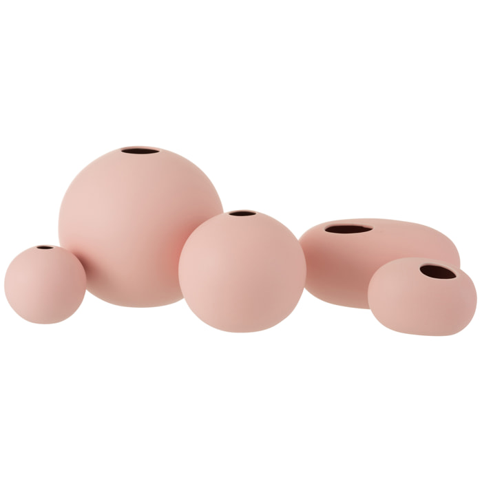 J-Line vase Boule - céramique - rose pastel - large - Ø 25 cm