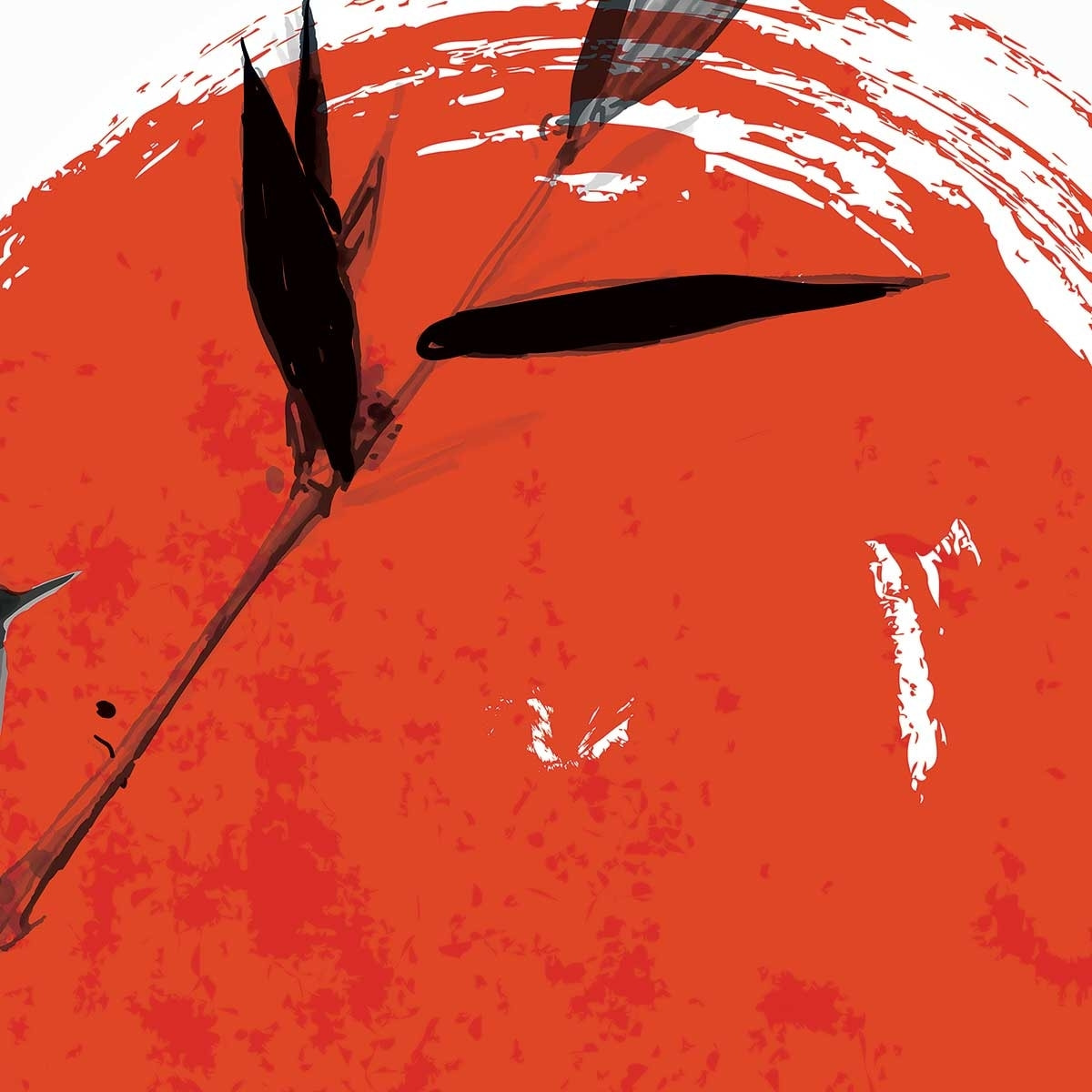 Affiche shinto et son rossignol Affiche sous cadre noir