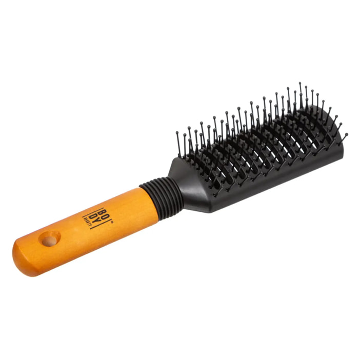 Brosse rectangulaire avec manche display noir en bois