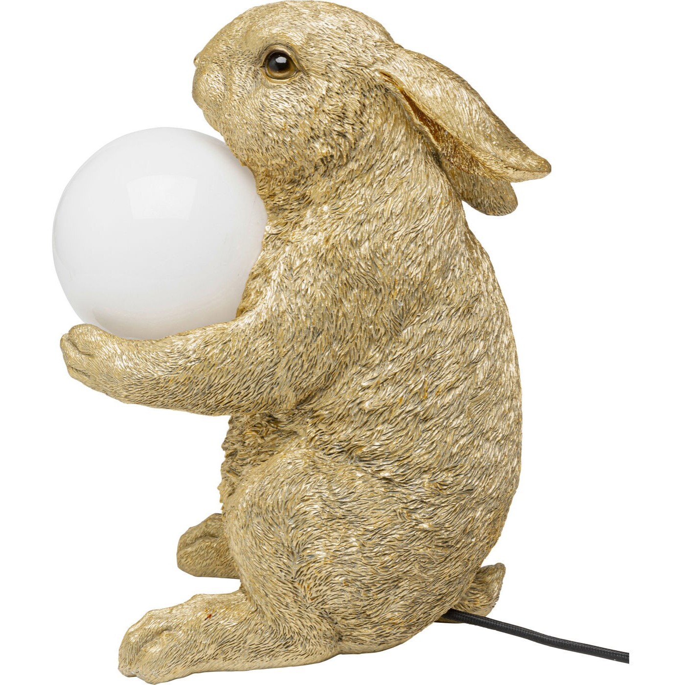 Lampe lapin assis doré Kare Design