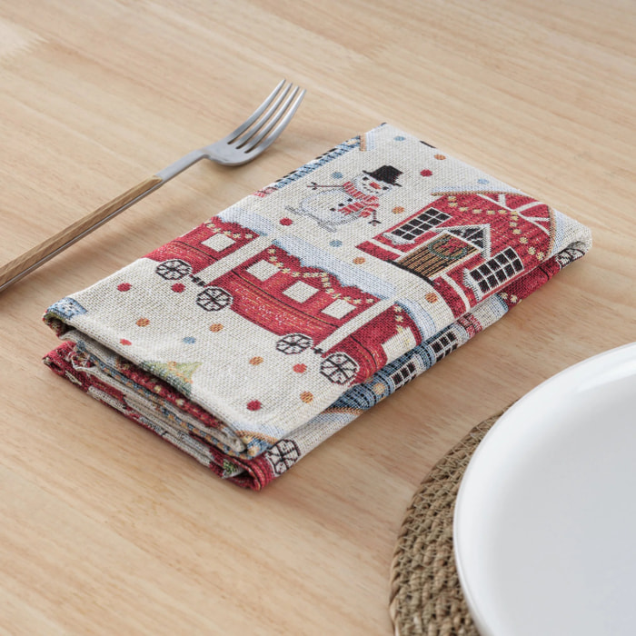 Lot de 2 Serviettes jacquard 33761B 45x45 cm