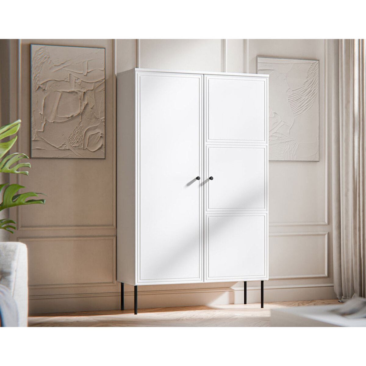 Lavaggi - buffet haut - blanc - 2 portes - 166 cm - Blanc