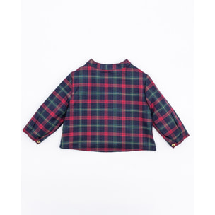 CAMISA POPELÍN TARTAN ROJO Y NAVY