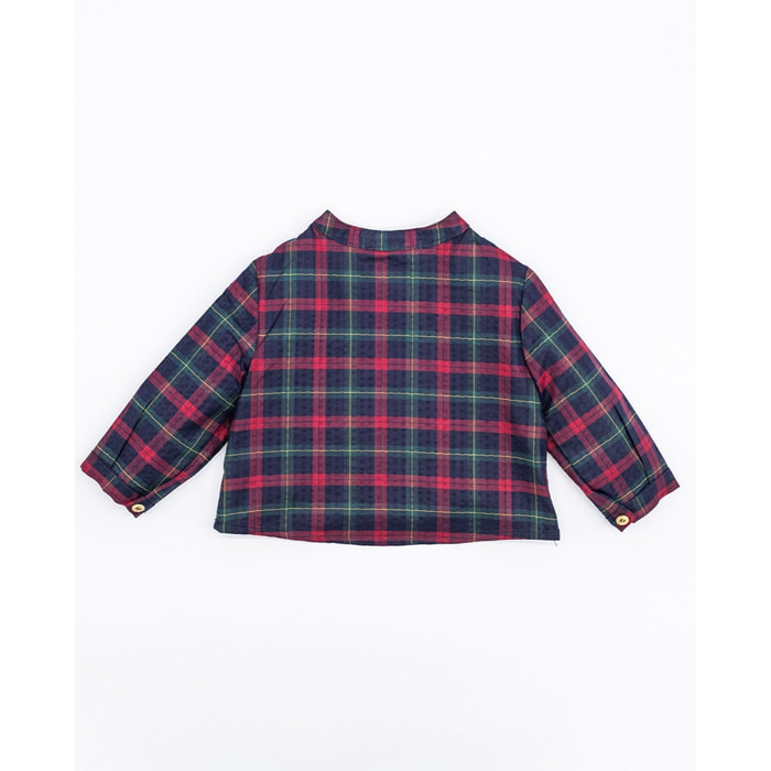 CAMISA POPELÍN TARTAN ROJO Y NAVY