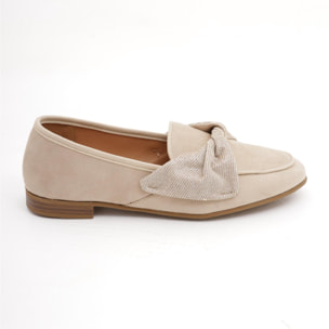 MOCASSINO FIOCCO CHOCOLA' BEIGE