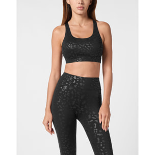 PLEIN SPORT Sujetador deportivo LEOPARD